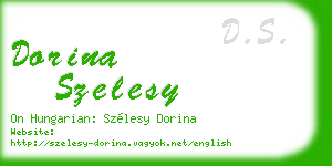 dorina szelesy business card